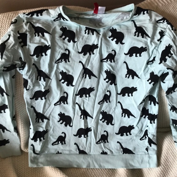 Divided Tops - Mint color dinosaur top